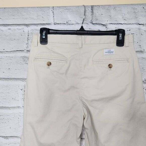 Vineyard Vines Boys Khaki Flat Front Adjustable Waist Stretch Chino Shorts Sz 16 - Picture 6 of 11